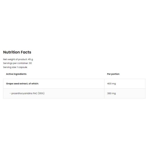 OstroVit Grape Seed Extract 400 mg 90 капсули