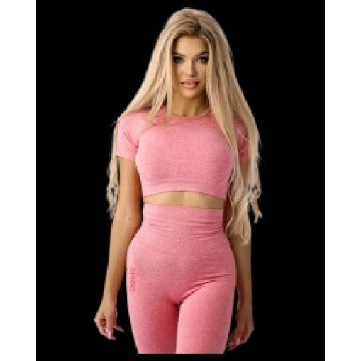 OstroVit Women's Seamless Short-Sleeve Crop Top | Топ Кроп с къс ръкав - Розов