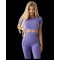 OstroVit Women's Seamless Short-Sleeve Crop Top | Топ Кроп с къс ръкав - Лилаво