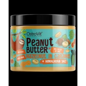 OstroVit Peanut Butter with Hazelnut in Caramel + Himalayan Salt | Crunchy 500 грама OstroVit Peanut Butter with Hazelnut in Caramel + Himalayan Salt | Crunchy 500 грама