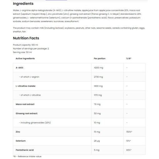 OstroVit Sex Pro Shot 100ml