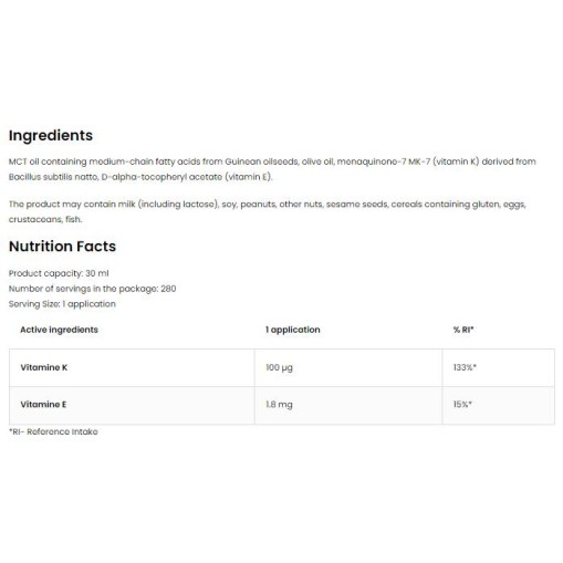 OstroVit Vitamin K2 MK-7 Spray 30 мл