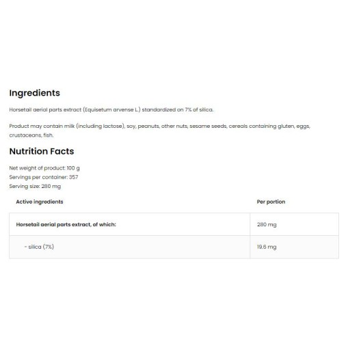 OstroVit Horsetail Extract Powder 100 грама
