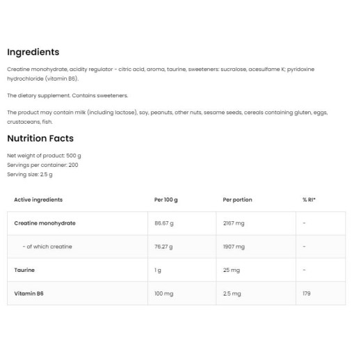 OstroVit Creatine Monohydrate Powder Miami Vibes Limited Edition OstroVit Creatine Monohydrate Powder Miami Vibes Limited Edition