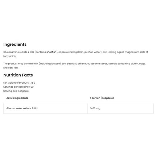 OstroVit Glucosamine 1400 90 капсули
