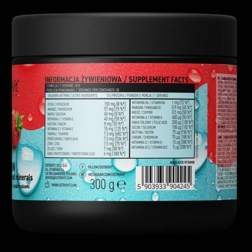OstroVit Aqua Kick / Advanced Hydration with Vit&Min 300 грама OstroVit Aqua Kick / Advanced Hydration with Vit&Min 300 грама