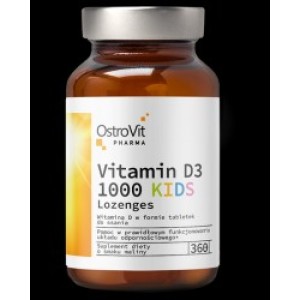 OstroVit Vitamin D3 1000 Kids | Lozenges 360 Подезични таблетки OstroVit Vitamin D3 1000 Kids | Lozenges 360 Подезични таблетки