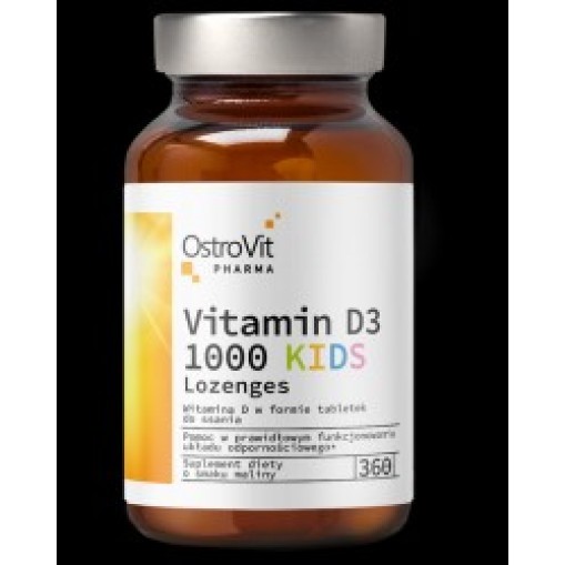 OstroVit Vitamin D3 1000 Kids | Lozenges 360 Подезични таблетки OstroVit Vitamin D3 1000 Kids | Lozenges 360 Подезични таблетки