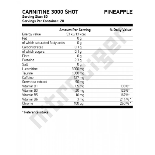 NUTREND Carnitine Shot 3000 20 шота x 60 мл - L-Карнитин NUTREND Carnitine Shot 3000 20 шота x 60 мл - L-Карнитин