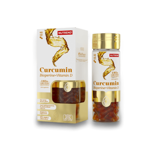 NUTREND Curcumin + Bioperine + D3 60 капсули - Куркумин с биоперин и витамин D3