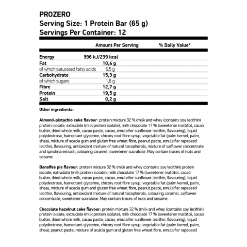 NUTREND ProZero 12 х 65 гр - Протеинови барове