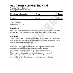 NUTREND Glutamine Compressed Caps 120 капсули - Глутамин капсули