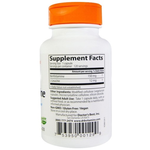 Doctor s Best Benfotiamine with BenfoPure - Здравословни добавки - Doctor s Best Здравословни добавки > Doctor s Best Benfotiamine with BenfoPure