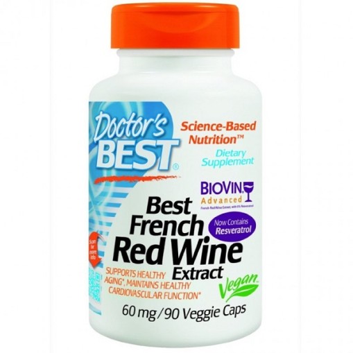 Антиоксиданти > Doctor s Best French Red Wine Extract 60 mg