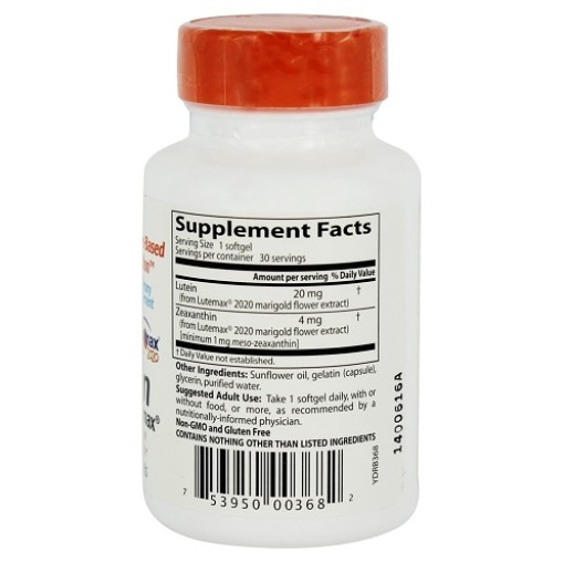 Doctor s Best Best Lutein 20 mg - Здравословни добавки - Doctor s Best Здравословни добавки > Doctor s Best Best Lutein 20 mg