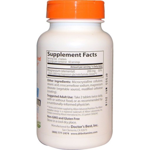 Doctor s best High Absorption Magnesium Chelated - Минерали - Doctor s Best Минерали > Doctor s best High Absorption Magnesium Chelated