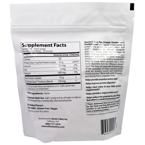  > Doctor`s Best Pea Protein Powder