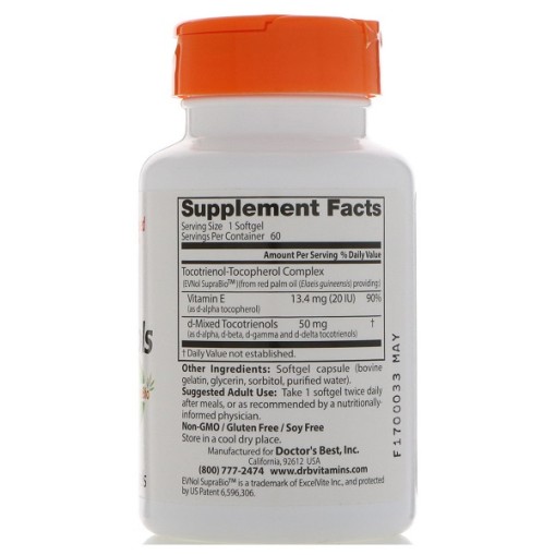 Doctor s Best Best Tocotrienols 50 mg - Витамини - Doctor s Best Витамини > Doctor s Best Best Tocotrienols 50 mg