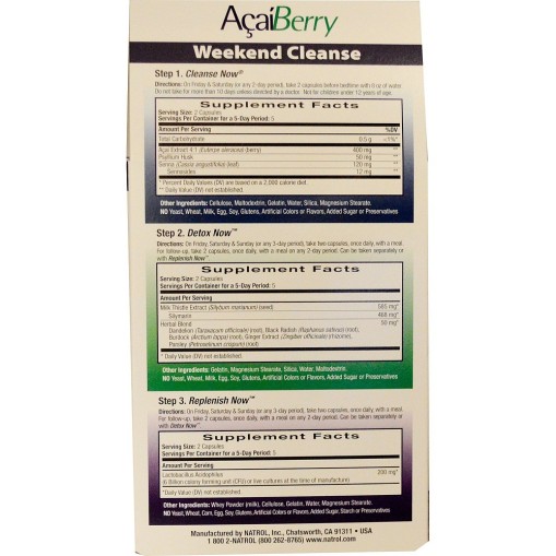 Natrol AçaíBerry Weekend Cleanse - Здравословни добавки - Natrol Здравословни добавки > Natrol AçaíBerry Weekend Cleanse
