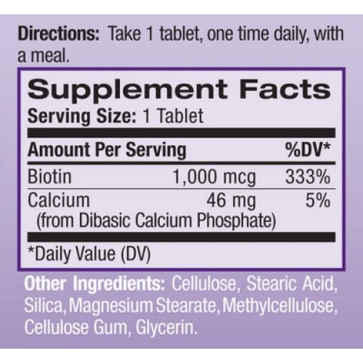 Natrol Biotin 1000 mcg - Минерали - Natrol Минерали > Natrol Biotin 1000 mcg