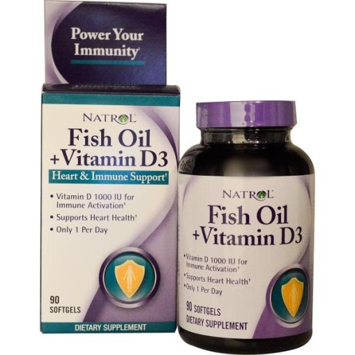 Омега Мастни Киселини > Natrol Fish Oil & Vitamin D3