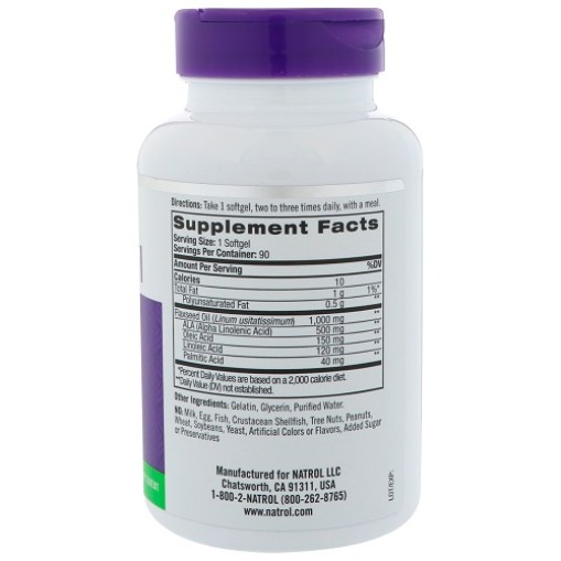 Растителни Екстракти > Natrol Flax Seed Oil 1000mg