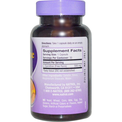 Л-Карнитин > Natrol L-Carnitine 500mg