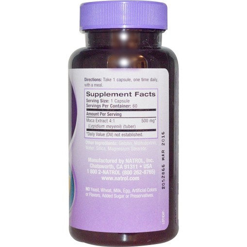 Растителни Екстракти > Natrol Maca 500mg