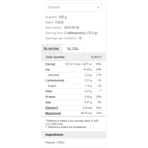 Prozis Foods Peanut Butter - - Prozis > Prozis Foods Peanut Butter