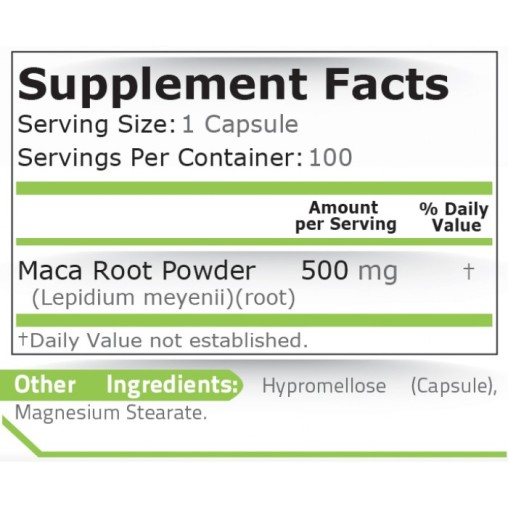 Pure Nutrition MACA 500 mg - Растителни Екстракти - Pure Nutrition Растителни Екстракти > Pure Nutrition MACA 500 mg