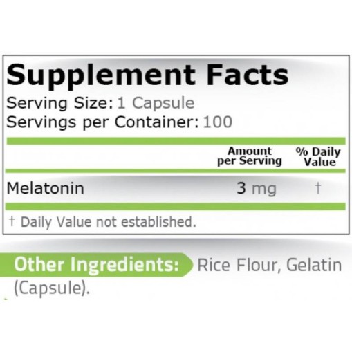 Pure Nutrition Melatonin 3 mg - Фокус и концентрация - Pure Nutrition Фокус и концентрация > Pure Nutrition Melatonin 3 mg