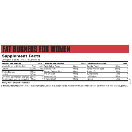 Изгаряне на Мазнини > Universal Nutrition Fat Burners for Women