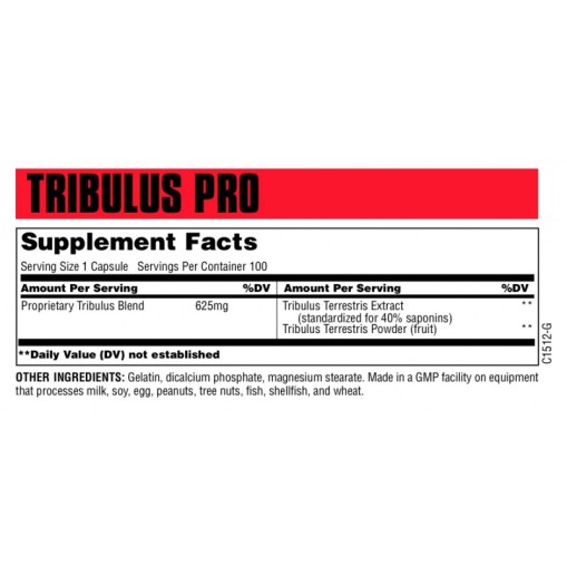 Universal Nutrition Tribulus Pro 625 mg - Растителни Екстракти - Universal Nutrition Растителни Екстракти > Universal Nutrition Tribulus Pro 625 mg